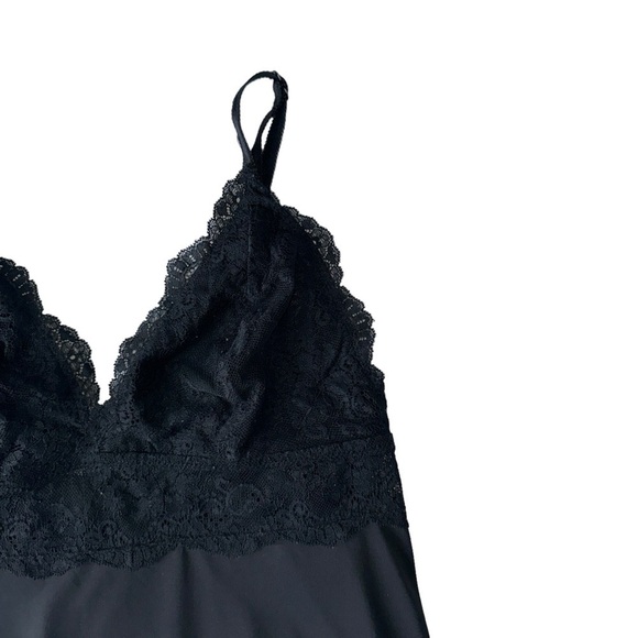 LA VIE EN ROSE BLACK LACE OVERLAY NIGHTIE SLIP-ON LINGERIE SIZE S - Picture 10 of 14